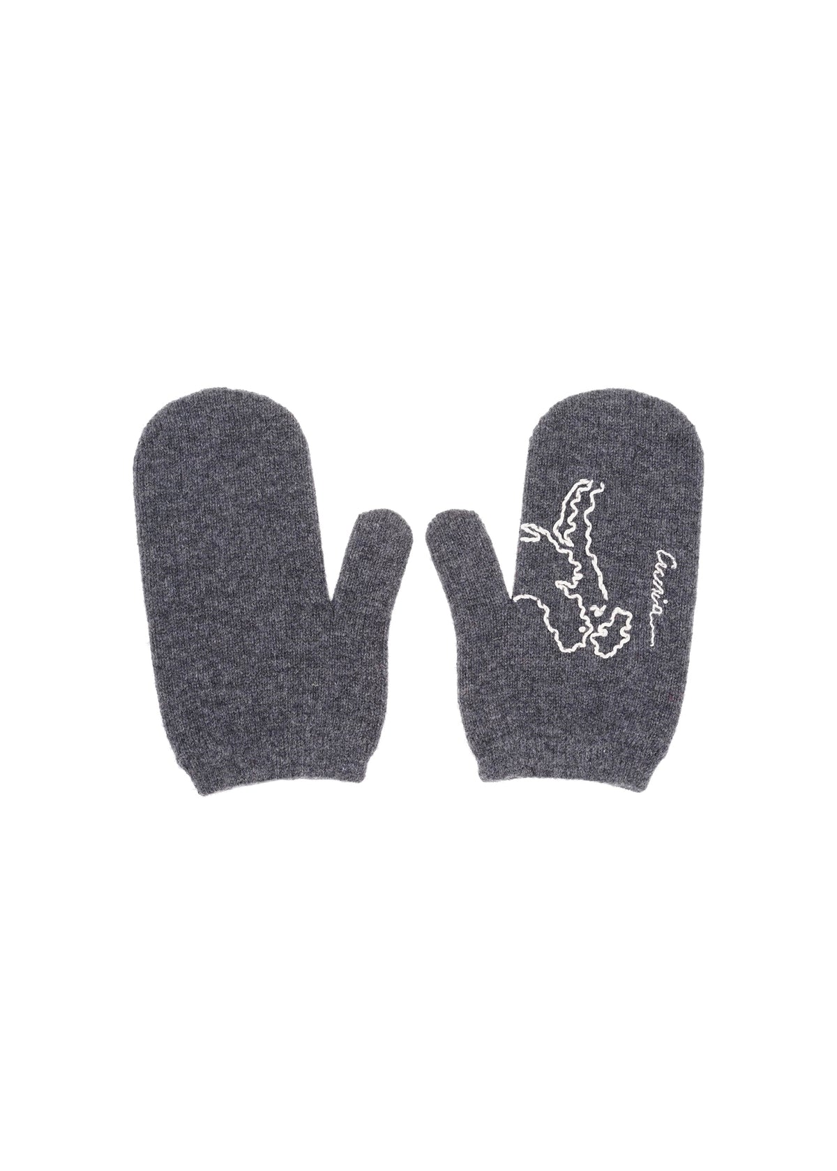 GUNIA Cashmere Mittens in Grey