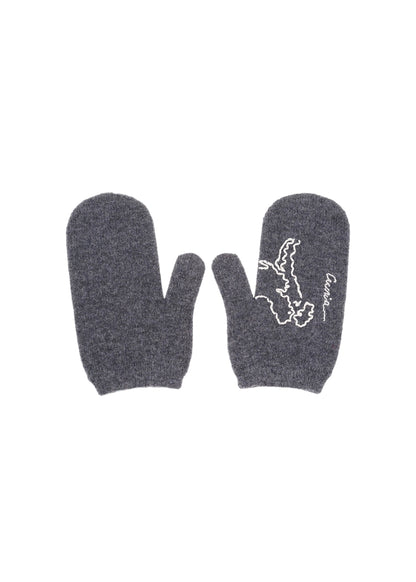 GUNIA Cashmere Mittens in Grey