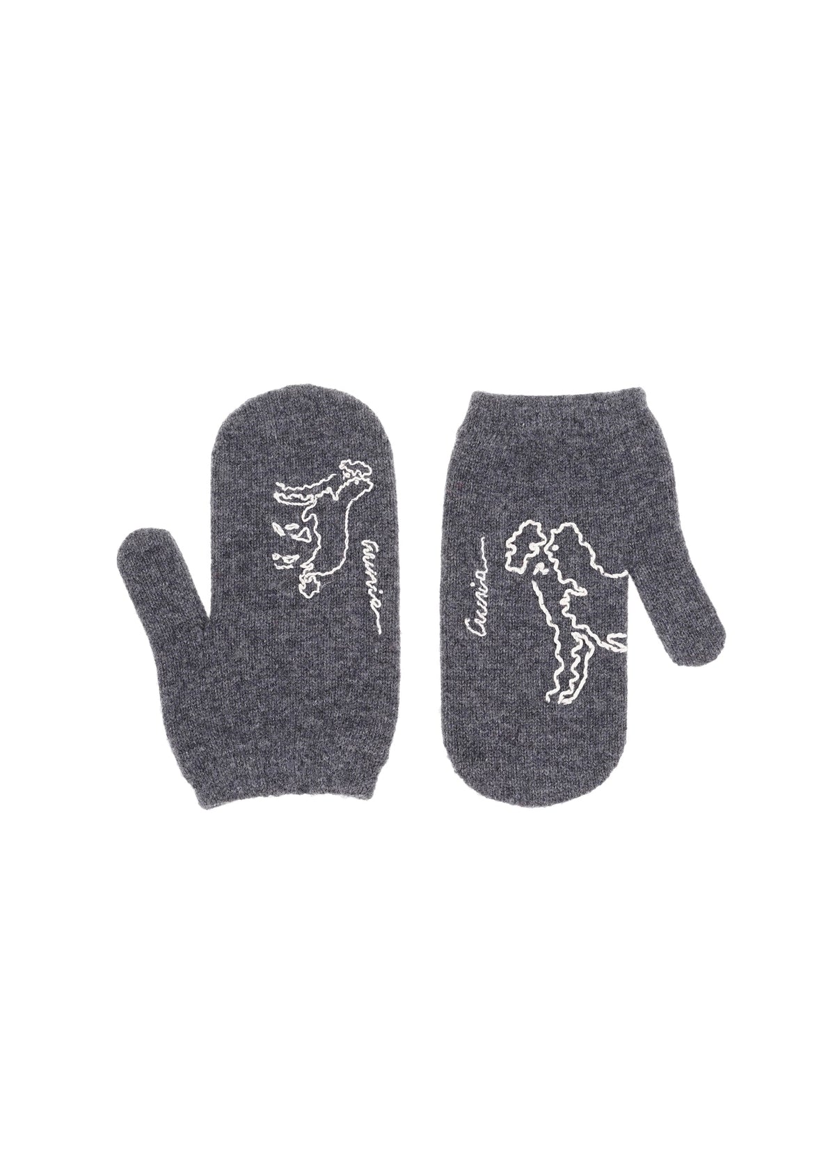 GUNIA Cashmere Mittens in Grey