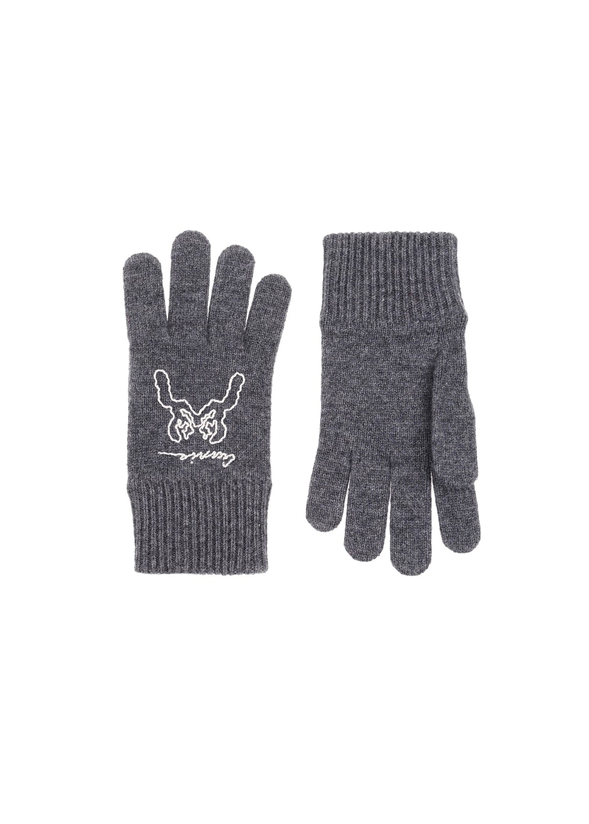 Riabchyk Cashmere Gloves in Grey slide 3