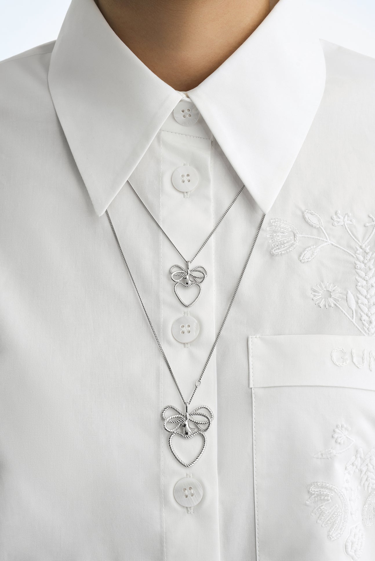 Rhodium-Plated Yahnusok Pendant large