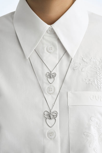 Rhodium-Plated Yahnusok Pendant large