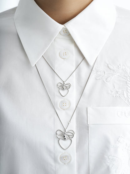 Rhodium-Plated Yahnusok Pendant small