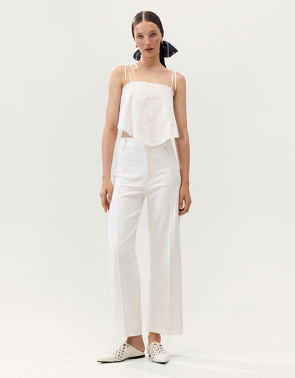 Lybid Scarf Top in Cream