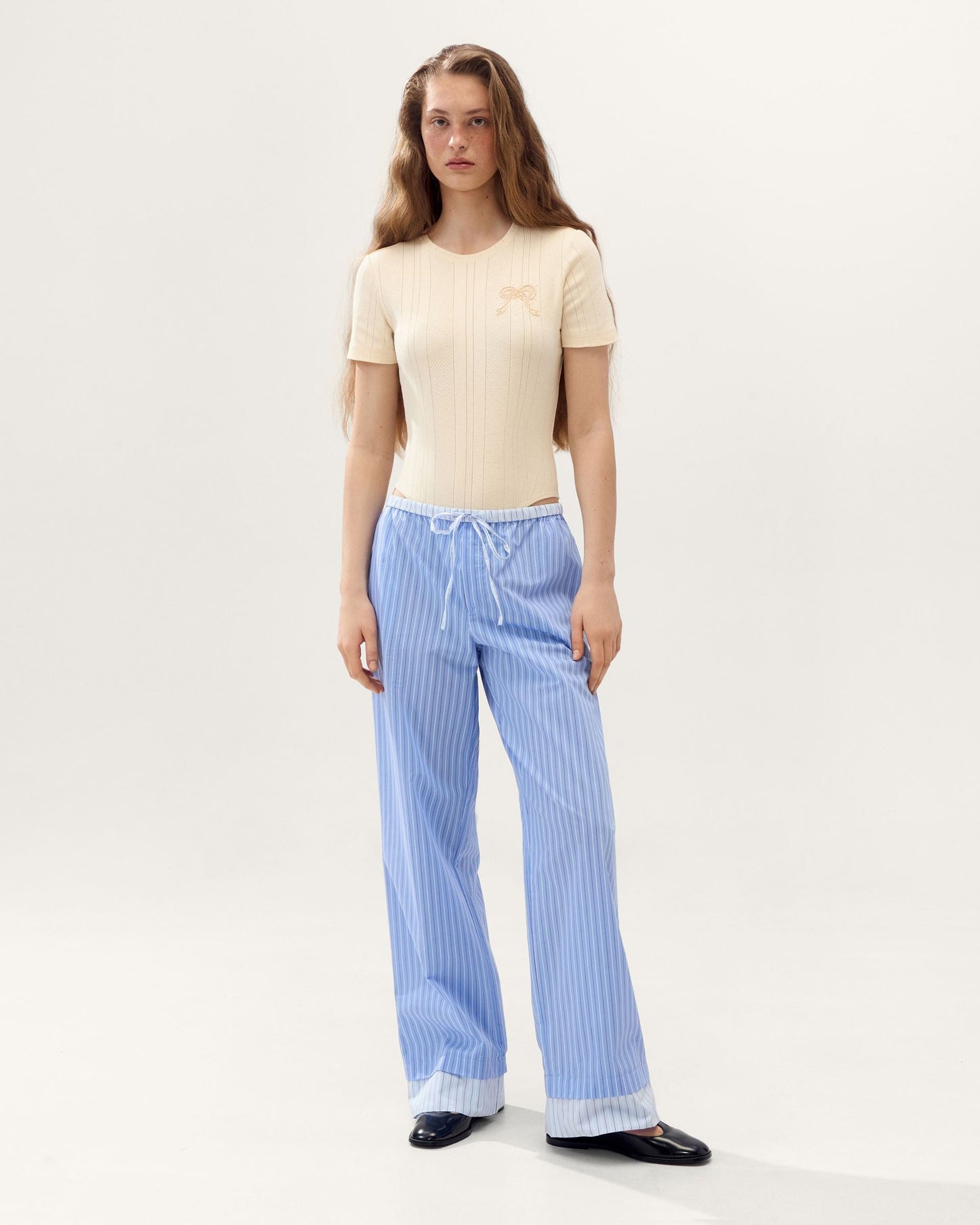 Textured T-Shirt Bodysuit