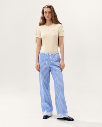 Textured T-Shirt Bodysuit