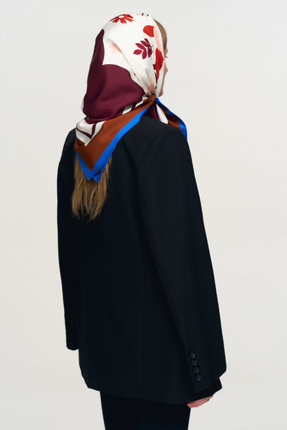 Korovai Silk Headscarf in Brown