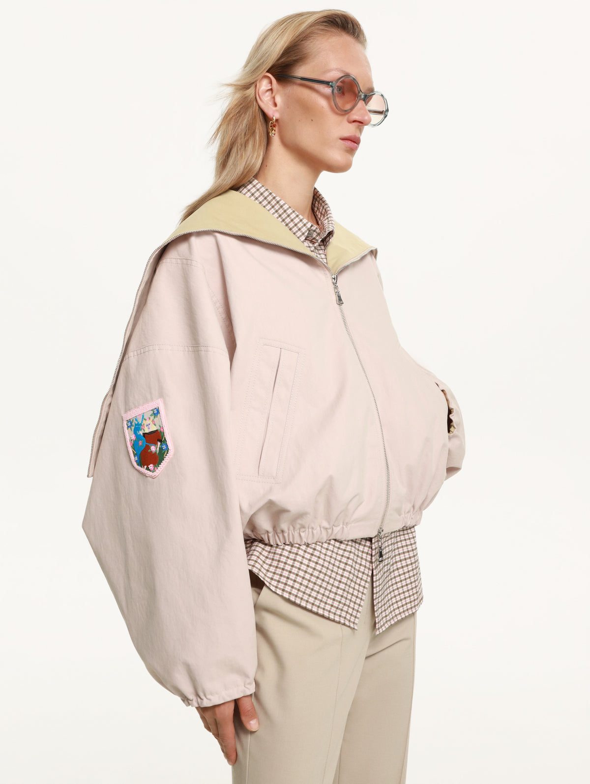 Riabchyk High-Collar Bomber Jacket slide 2