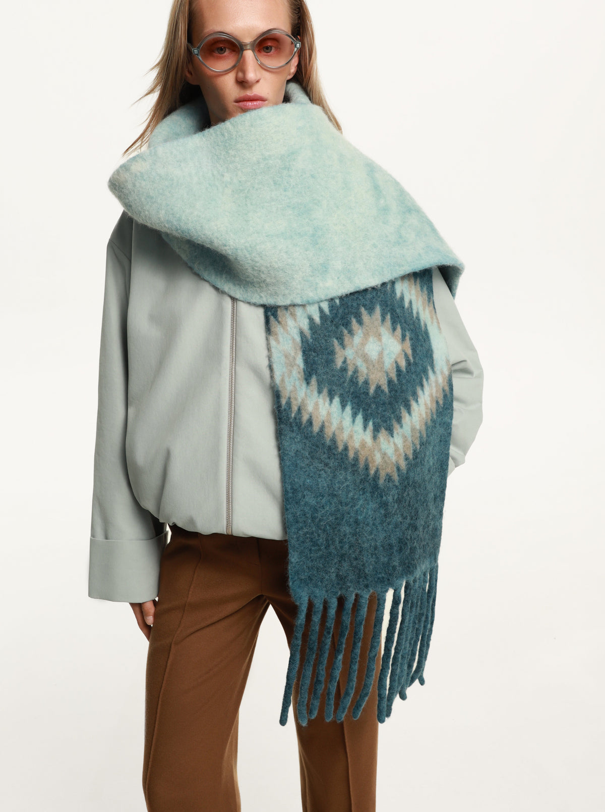 Geometria Scarf in Blue