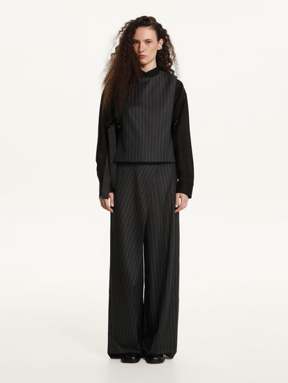 Striped Wrap Pants