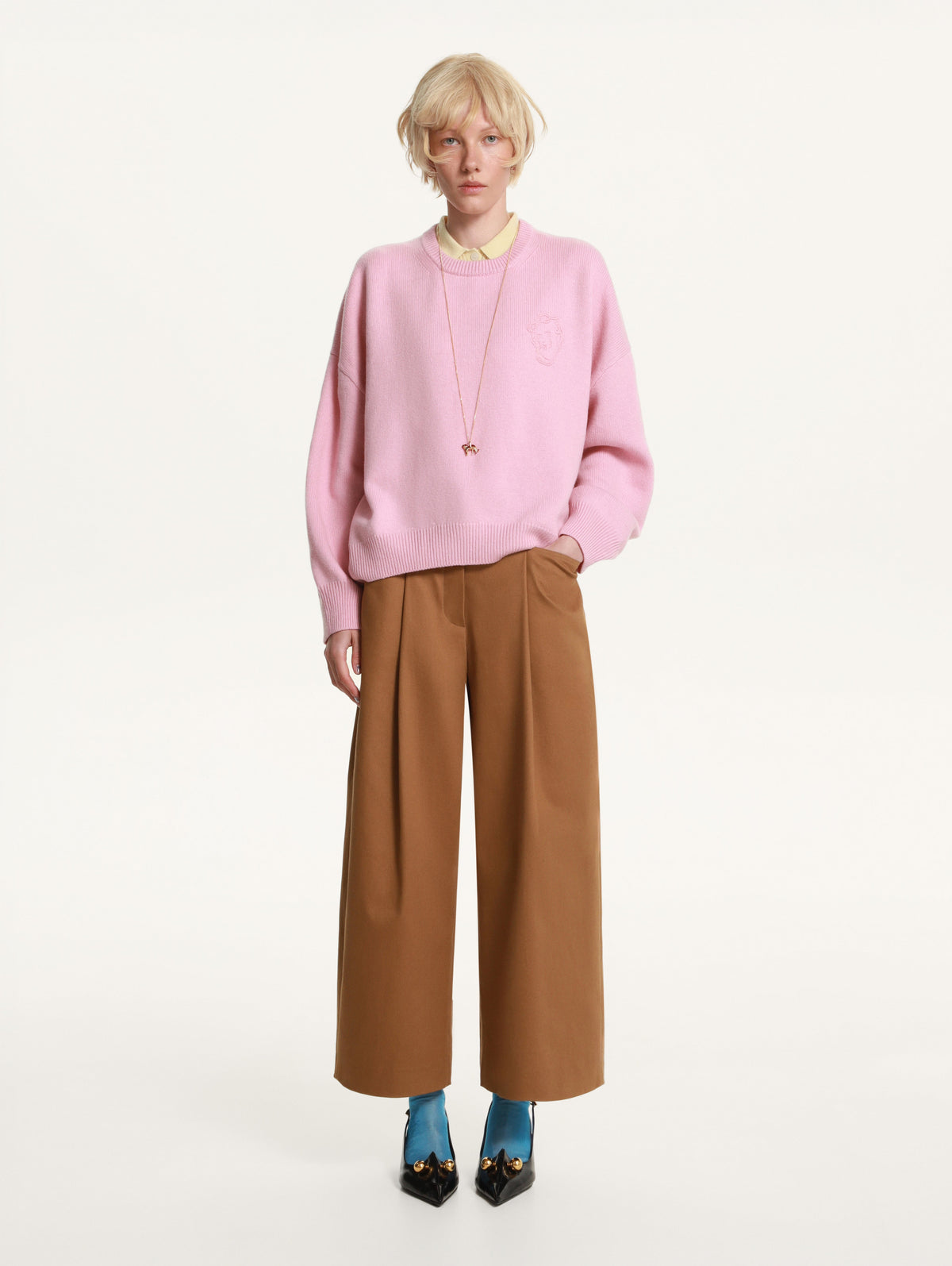 Marfa Cropped Pants in Brown slide 2