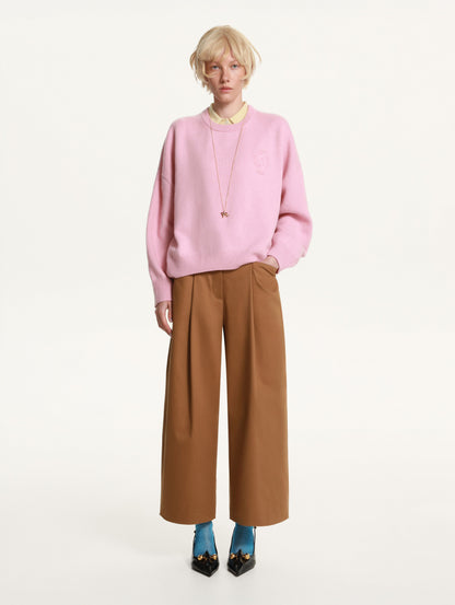 Sweater with GUNIA Embroidery in Pink