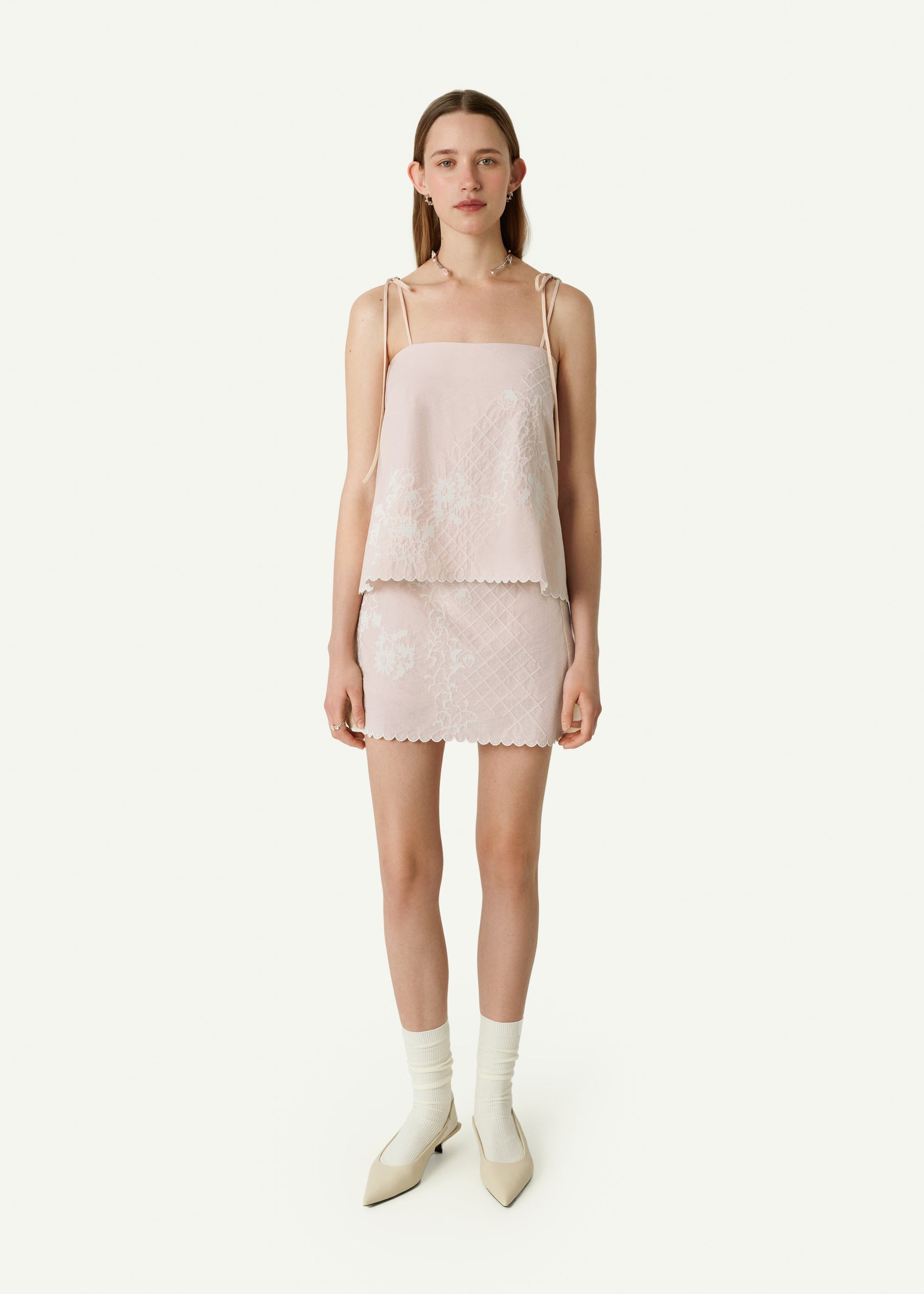 Top with Tyn Embroidery in pink slide 2
