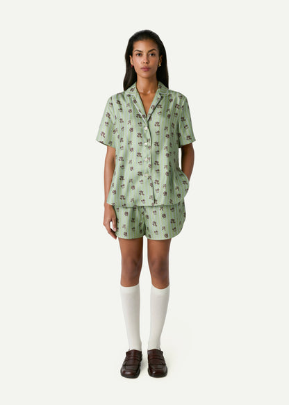 Silk Shorts in Yahidka Pattern