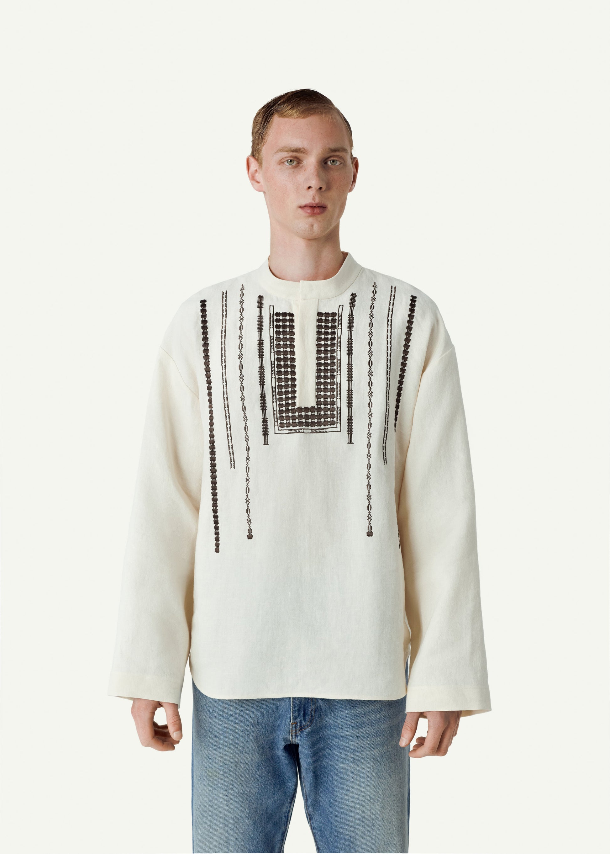 Yarema Male Shirt in milk slide 2