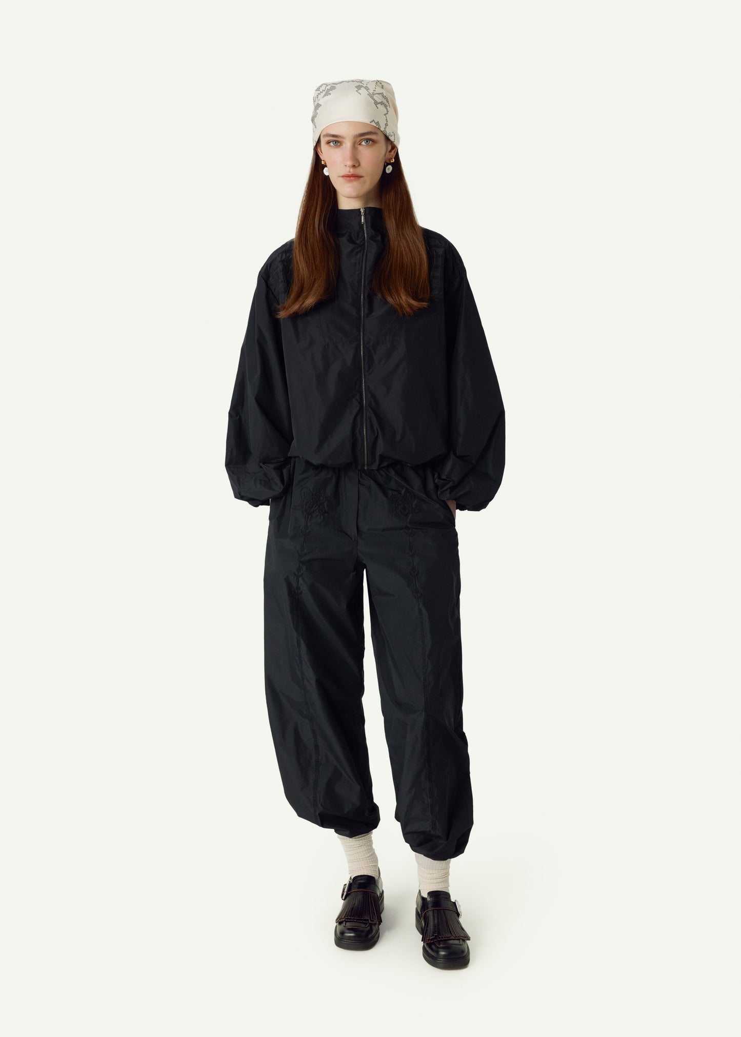 Embroidered Sports Jacket in black
