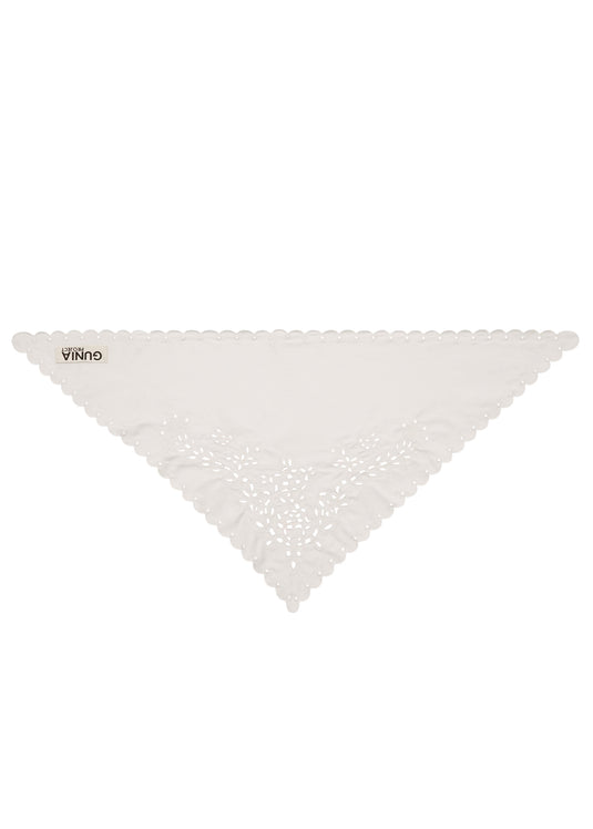 White Vytynanka Headscarf