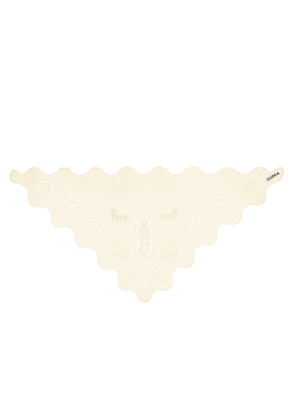 Silk Vytynanka Headscarf in Milk