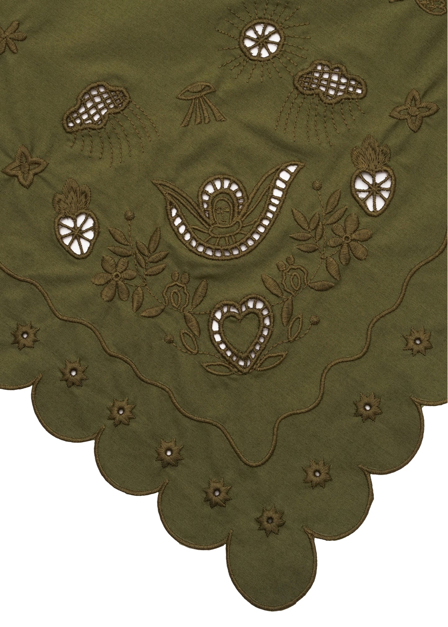 Khaki Vytynanka Headscarf