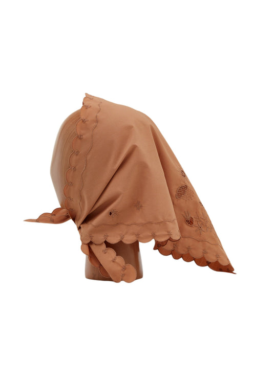 Beige Vytynanka Headscarf
