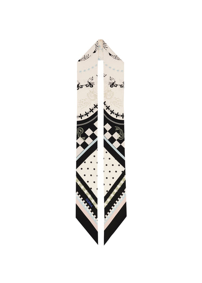 Ornament Long Silk Headscarf