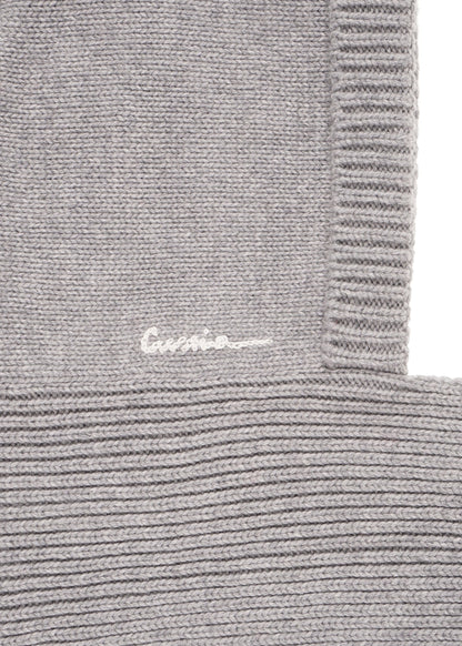 Scarf-like Beanie in Grey