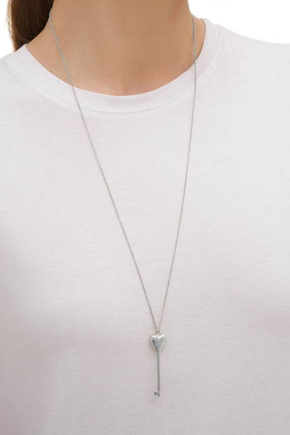 Key to the Heart Silver Pendant