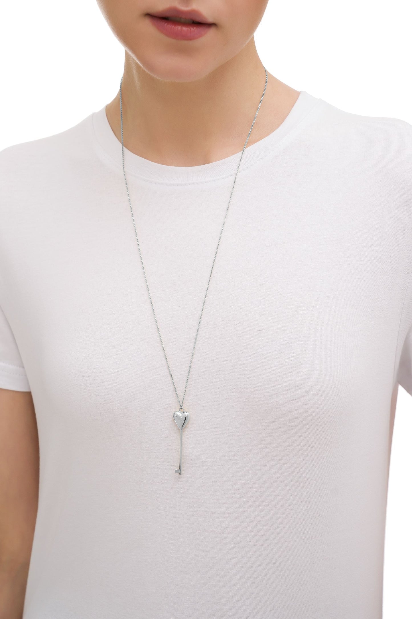 Key to the Heart Silver Pendant