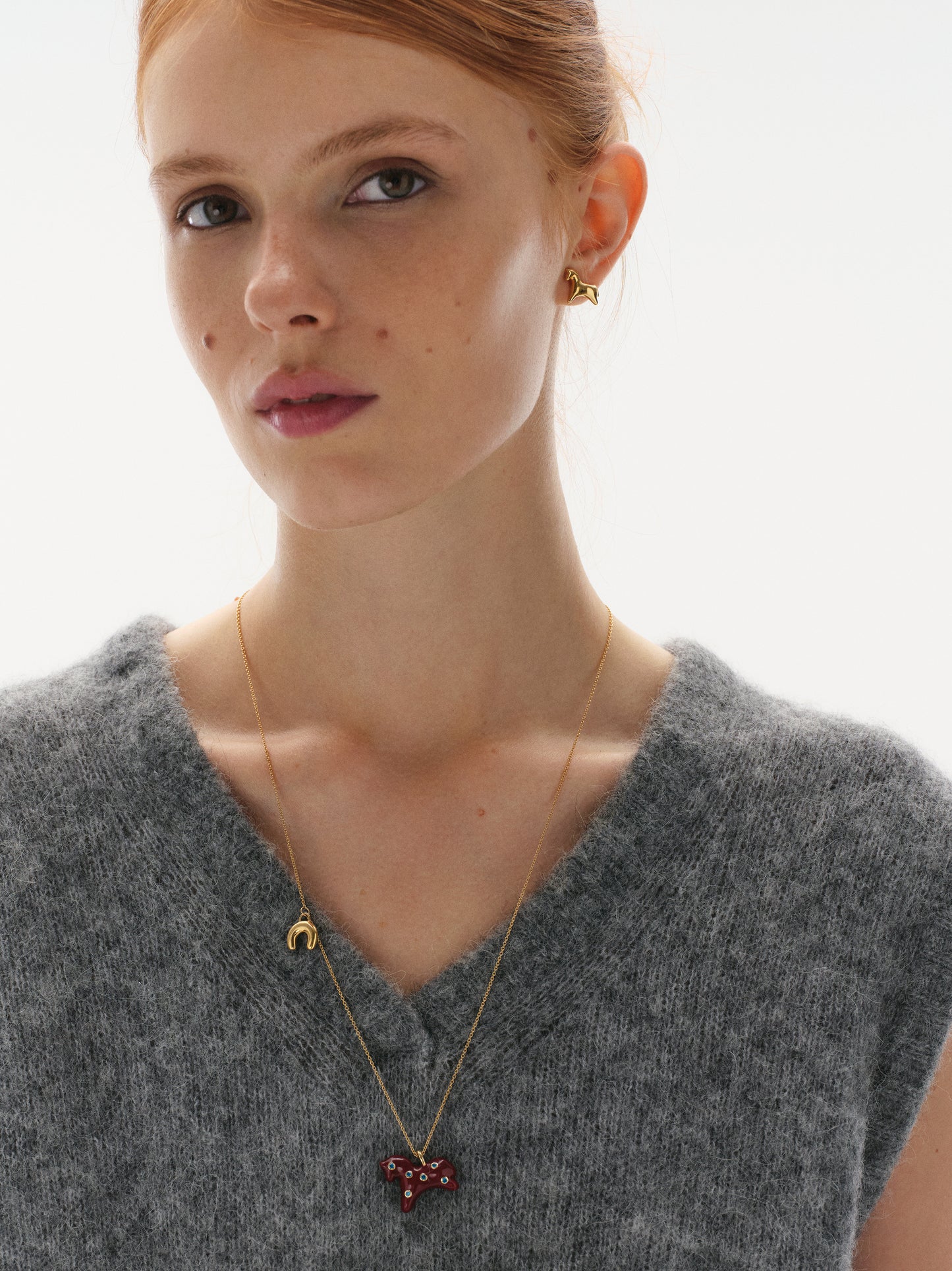 Lucky Pendant Gold-plated and Enamel