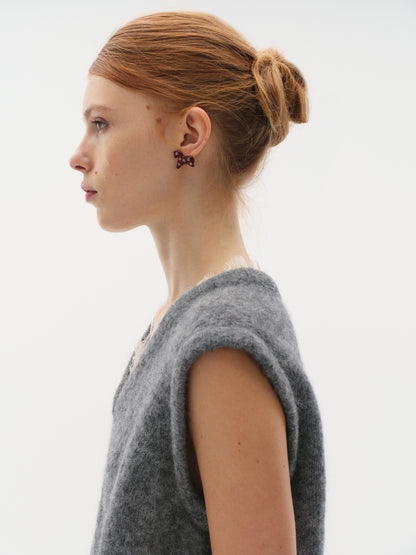 Lucky Earrings in Enamel with Gemstone