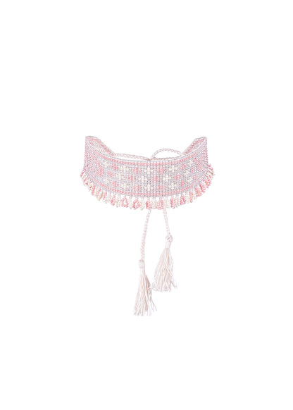 Mermaid Beaded Herdan in Pink