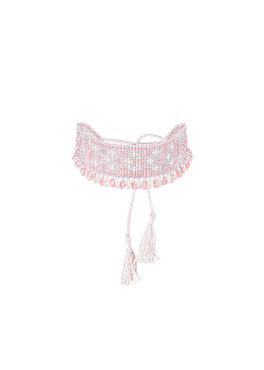 Mermaid Beaded Herdan in Pink