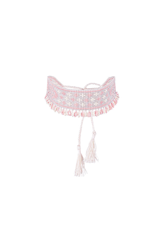Mermaid Beaded Herdan in Pink