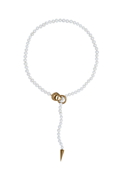 Tyras White Pearl Necklace