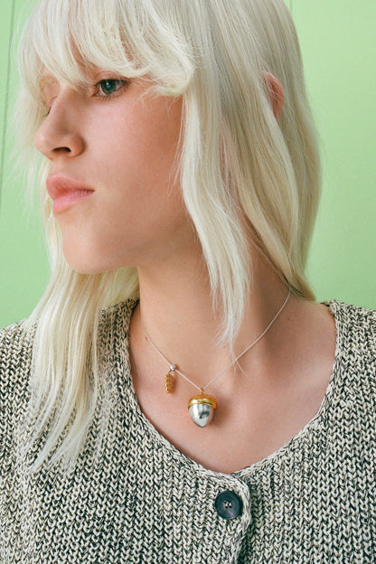 Acorn Pendant with Leaf