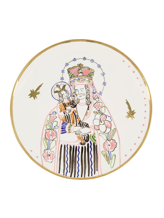 Ceramic plate with the image of Mary, mother of Jesus
