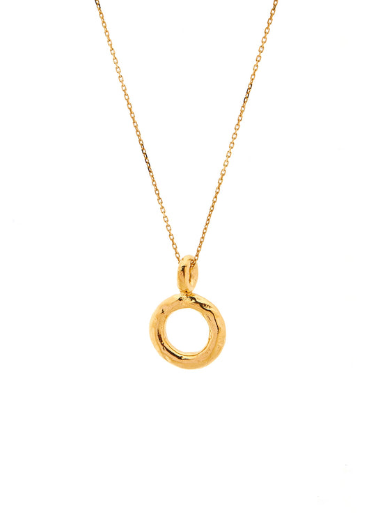 Pendant Big Sun Gold Pleated