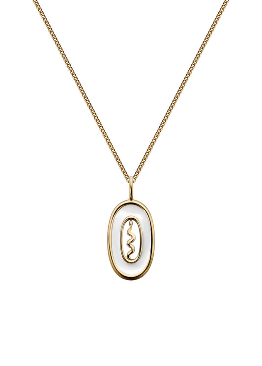 Serpent Necklace in White