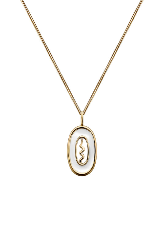 Serpent Necklace in White