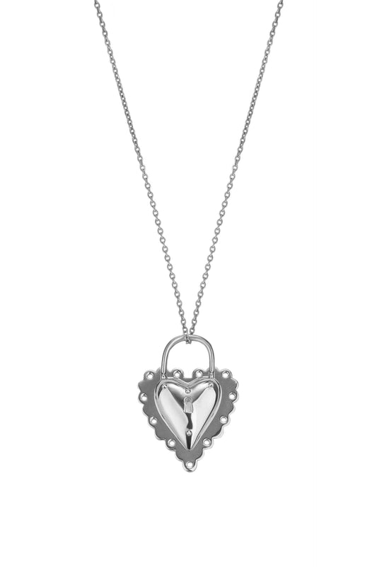 Open Heart Silver Pendant