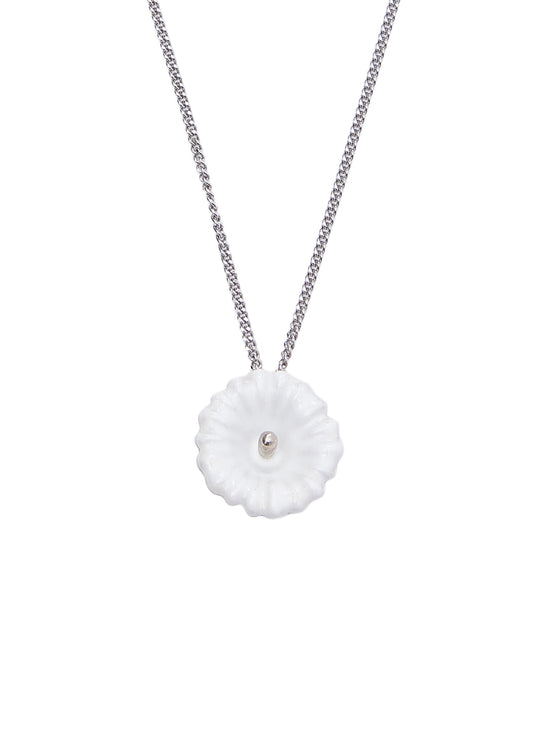 Malva Flower Pendant in Silver