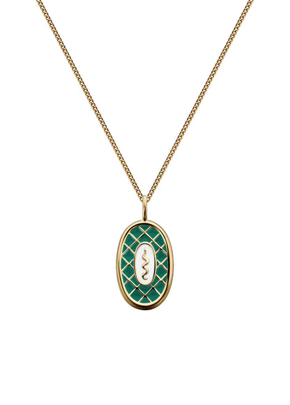 Serpent Necklace in Emerald Green