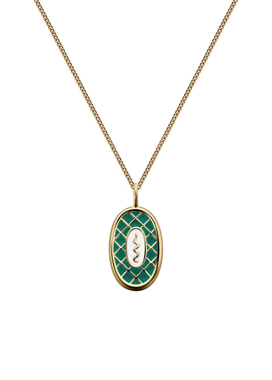 Serpent Necklace in Emerald Green