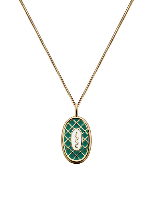 Serpent Necklace in Emerald Green