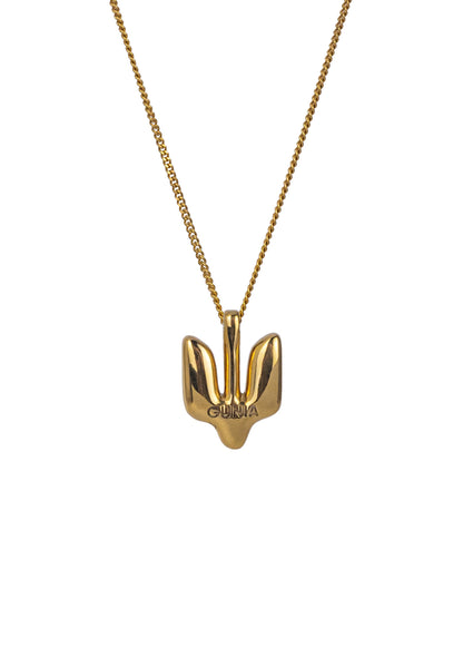 Gold Plated Pendant Trident small