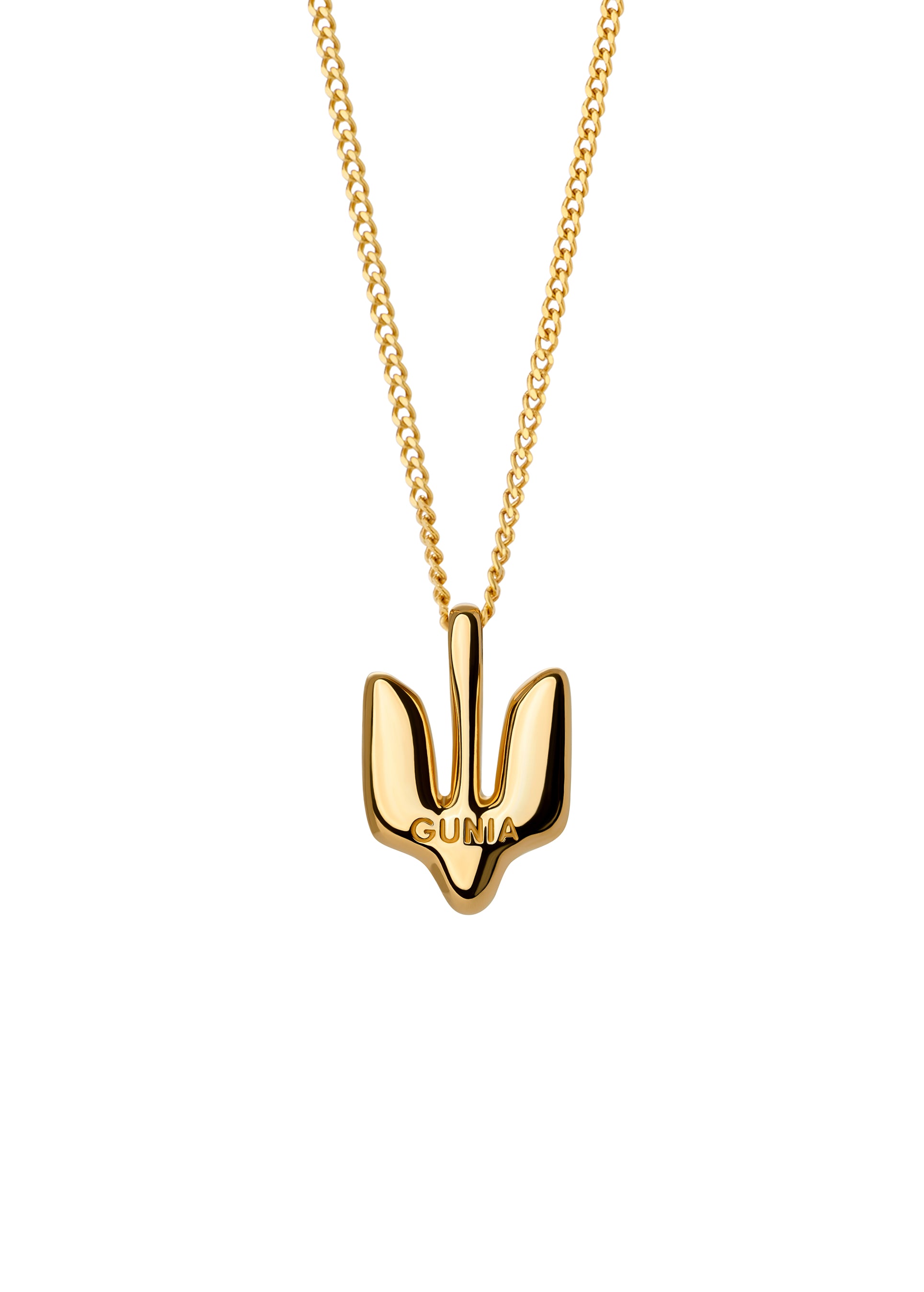Gold Plated Pendant Trident small slide 3