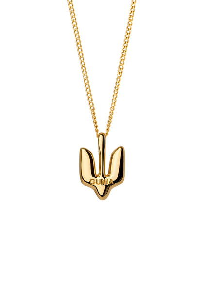 Gold Plated Pendant Trident small
