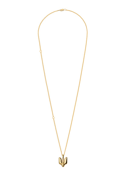 Gold Plated Pendant Trident small