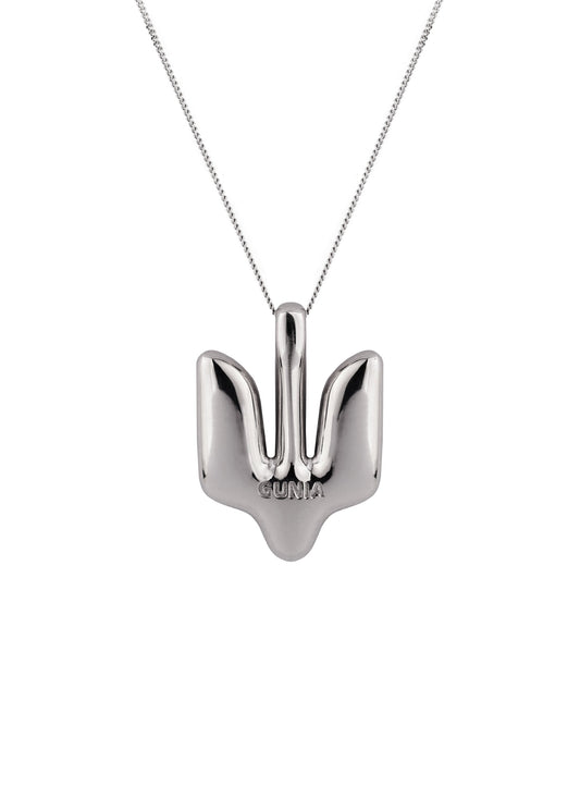 Silver Pendant Trident Big