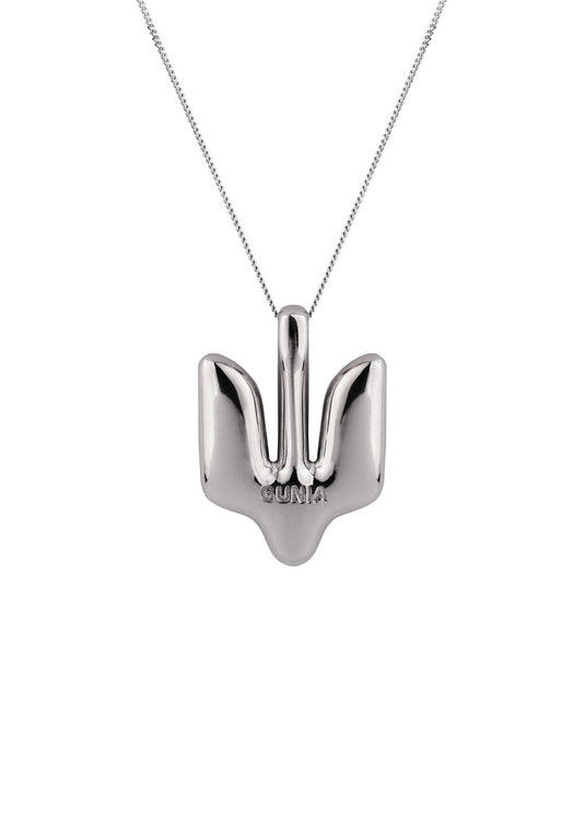 Silver Pendant Trident Big